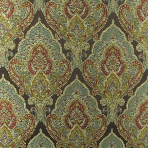 Brown Paisley Damask 6 Yard Remnant 1502 Fabrics