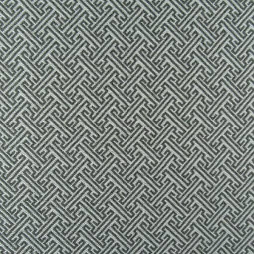 Catcher Zinc Gray Greek Key Upholstery Fabric