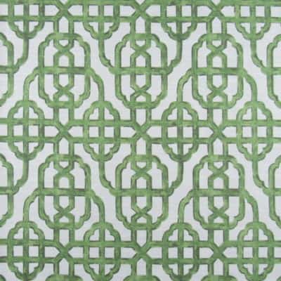 Lacefield Designs Imperial Jade fretwork cotton print fabric
