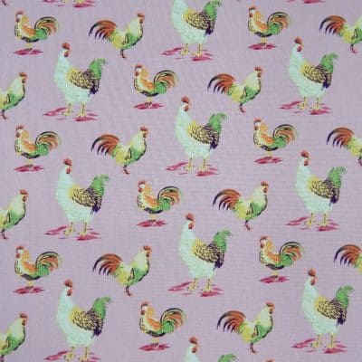 Duralee Suburban Home Rooster Pink