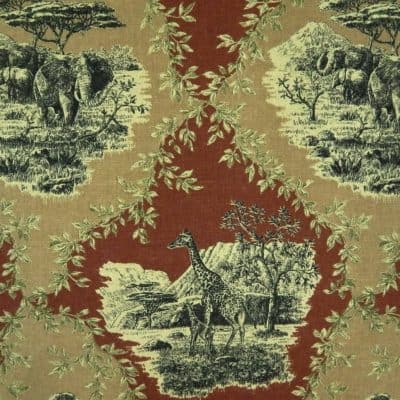 Waverly Fabrics Scenic Safari Brown Discount Fabric
