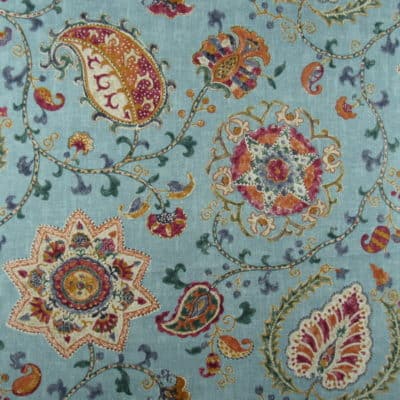 PKaufmann Soumak Persian Blue Fabric