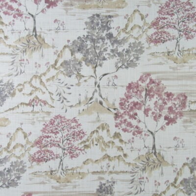 Covington Hikaru 704 Dusty Rose a beautiful Asian design with shades of blush, beige and grey that create a very serene feel.