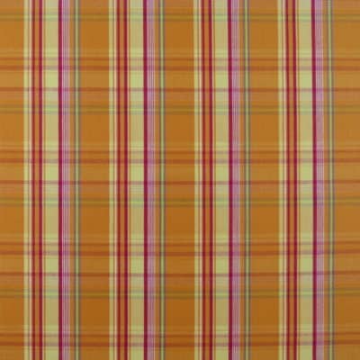 Brooke Plaid Orange Cotton Fabric