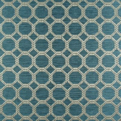 Regal Fabrics Dax Teal geometric upholstery fabric