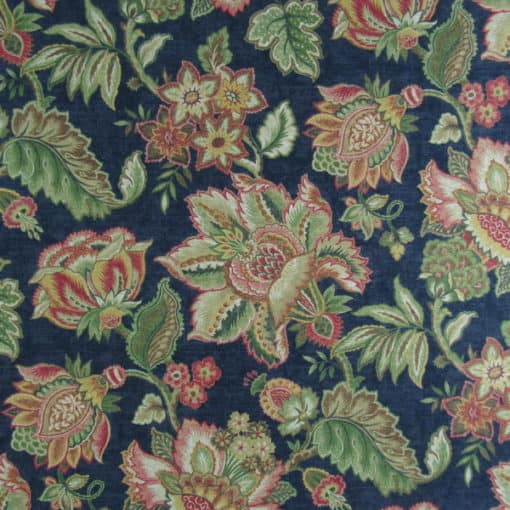 Covington Fabrics Tremezzo 55 Navy floral cotton print fabric