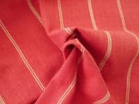 Red striped fabric
