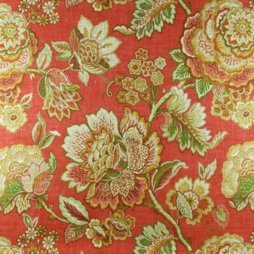 Covington Egremont 74 Coral Floral Fabric