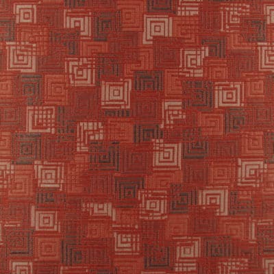 Gridlock Red Contemporary Upholstery Fabric