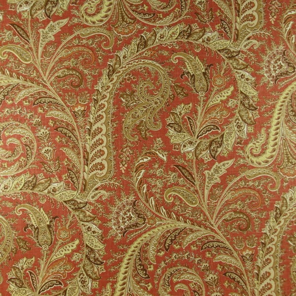 PKaufmann Belfast Persimmon | Coral Paisley Fabric | 1502 Fabrics