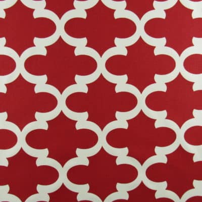 Fynn Timberwolf Red Geometric Fabric
