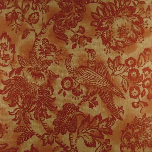 Braemore Textiles Cavanaugh Persimmon Bird Fabric
