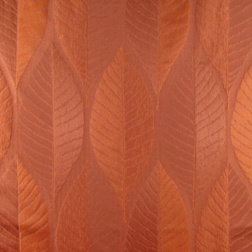 Breeze Coral Contemporary Leaf Fabric