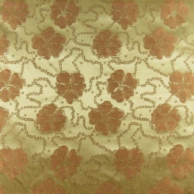 Cornwall Spice Silk Floral Fabric