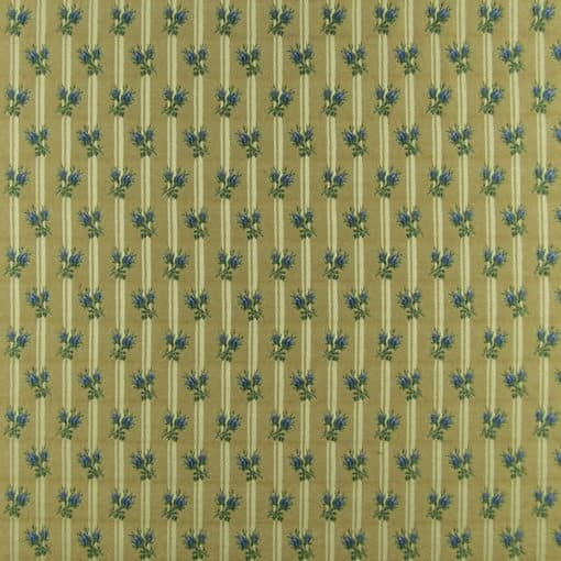 Nantucket Bisque Ticking Floral Upholstery Fabric
