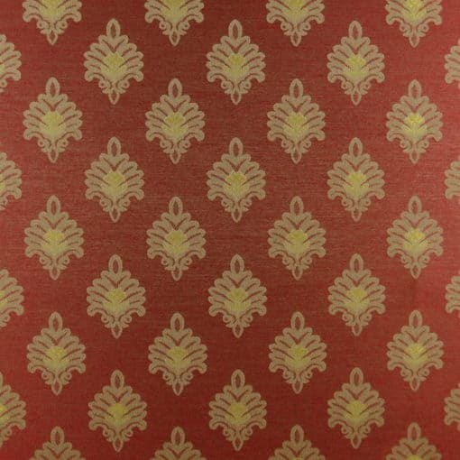 Newport Red Gold Icon Upholstery Fabric
