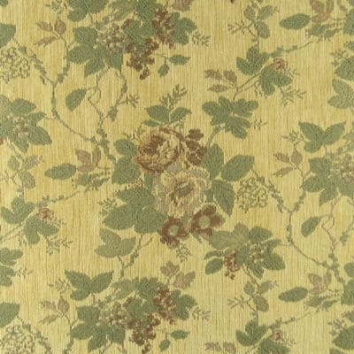 Rose Garden Yellow Floral Chenille Fabric