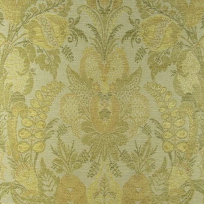 Webber Cream Gold Floral Chenille Upholstery Fabric