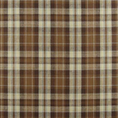 Brown Plaid Cotton Fabric
