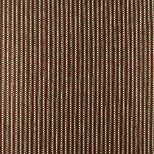 Checked Lines Pomadaro Red Stripe Chenille Fabric