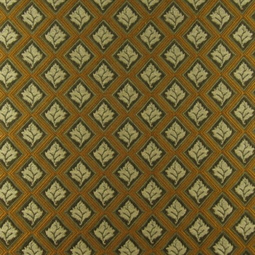 Diamond Leaf Gold Jacquard Upholstery Fabric
