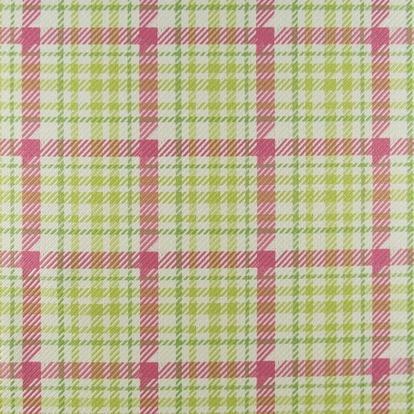 Eureka Spring Pink Green Plaid Fabric