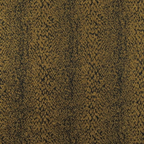 Black Gold Stripe Faux Animal Skin Fabric