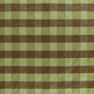 Polyester Check in Gold Brown