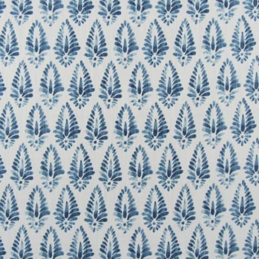 Lacefield Designs Agave Azure blue and white block print fabric