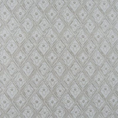Lacefield Designs Reeva Gresso beige and off white diamond geometric printed on cotton blend fabric for upholstery, drapery, pillows, cushions.