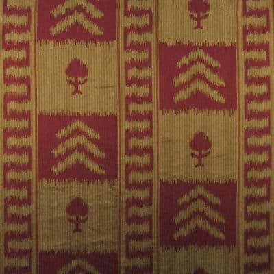 Chay Red Gold Lodge Fabric