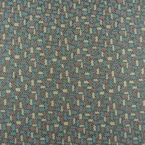 Contemporary Upholstery Fabric in Teal Burgundy