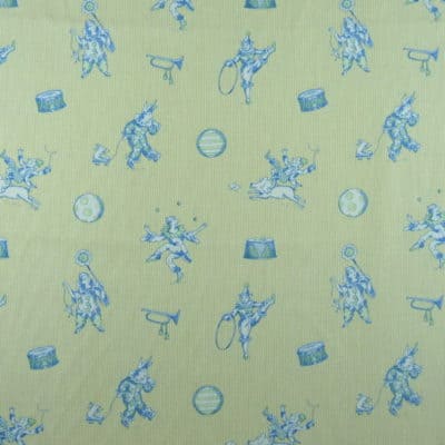 Jester Toile Yellow Cotton Print Fabric