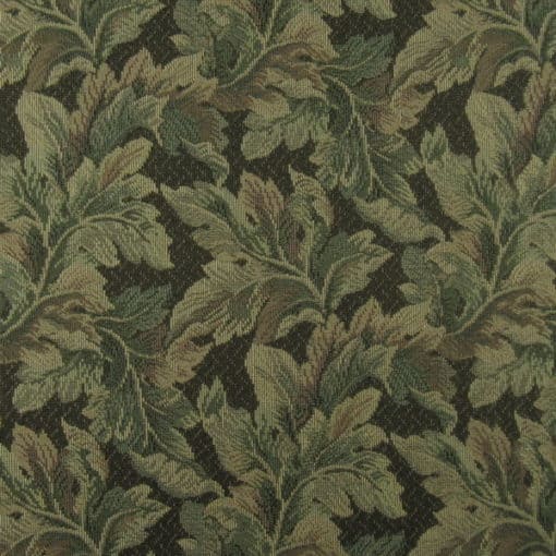 Leaf Brigade Green Brown Upholstery Fabric