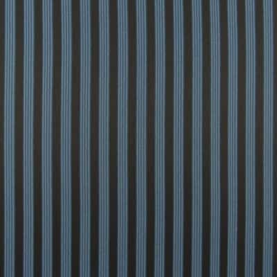 Narrow Blue Brown Stripe Upholstery Fabric