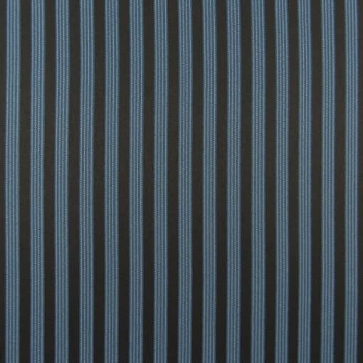 Narrow Blue Brown Stripe Upholstery Fabric