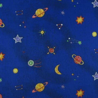 Suburban Home Constellation Navy Kid Fabric