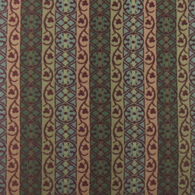 Trellis Stripe Burgundy Upholstery Fabric