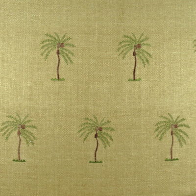 Tropical Palm Tree Silk Natural Gold