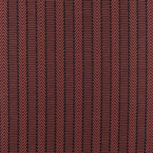 Coral Black Chevron Stripe Fabric