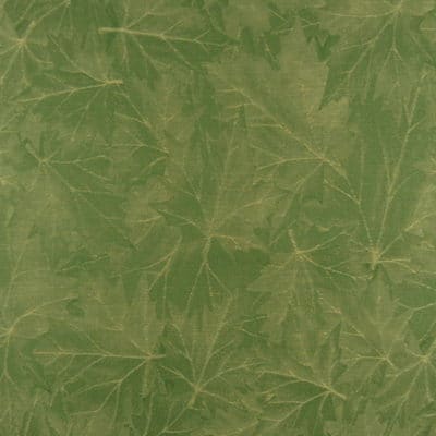 Fall Leaves Green Discount Fabric