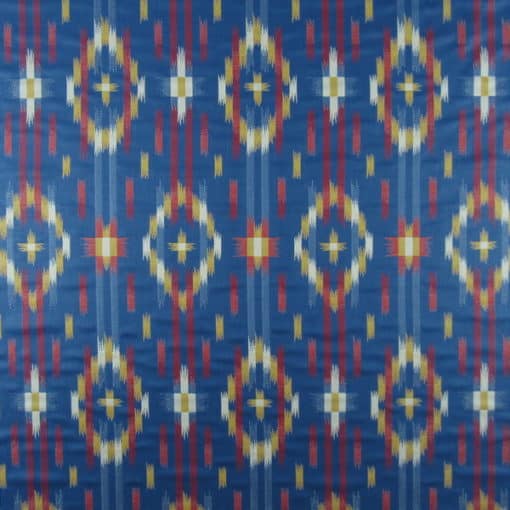 Jakarta Blue Ikat Upholstery Fabric