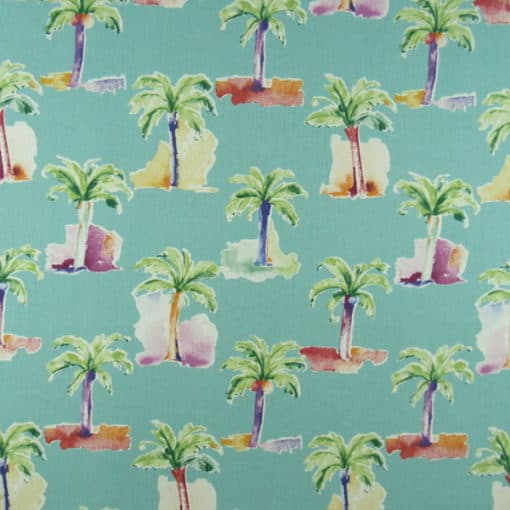 Robert Allen Fizzoli Palm Aqua Tropical Fabric