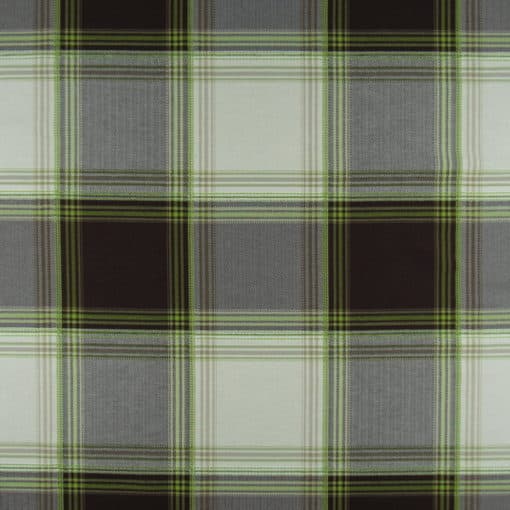 Cotton Plaid Brown Green Fabric