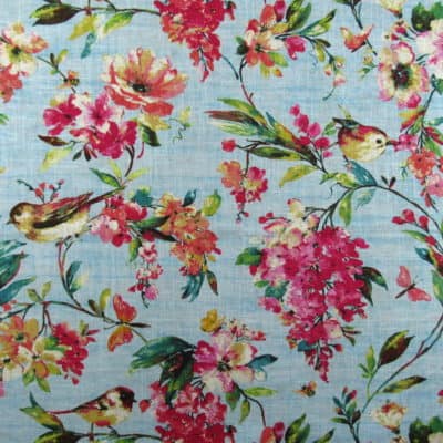 Covington Larissa 511 Dream Blue Floral Fabric