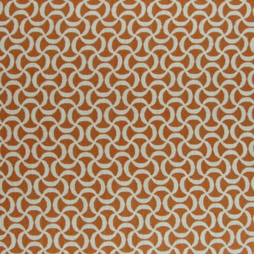 Modern Orange Geometric Fabric