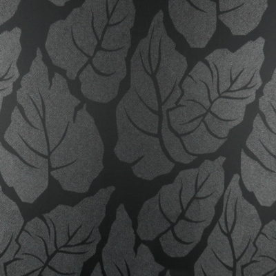 Rubelli Textiles Leaf Black Gray Fabric