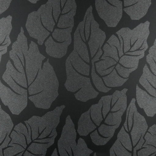 Rubelli Textiles Leaf Black Gray Fabric