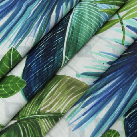 Hamilton Fabrics Bora Bora Blue Tropical Fabric | 1502 Fabrics