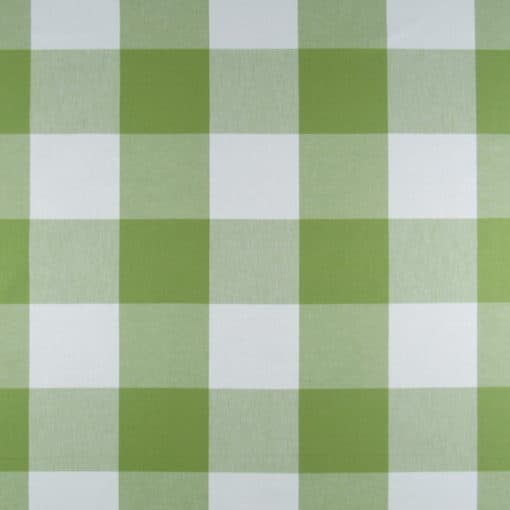 PKaufmann Fabrics Call Me Kiwi green and white buffalo check fabric